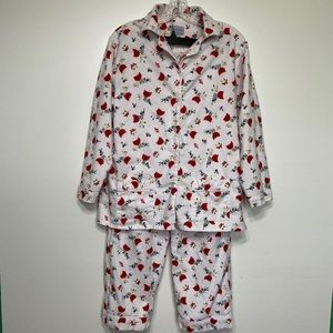Lanz of Salzburg Small Red Cardinal Pajama Set